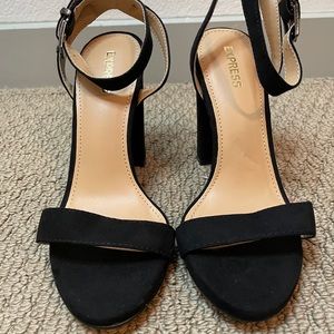 Black Open Toe Heels